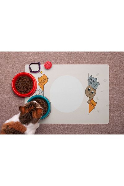 MARSA 50x30 Machine Washable Cat-Dog Pet Food and Water Coaster
