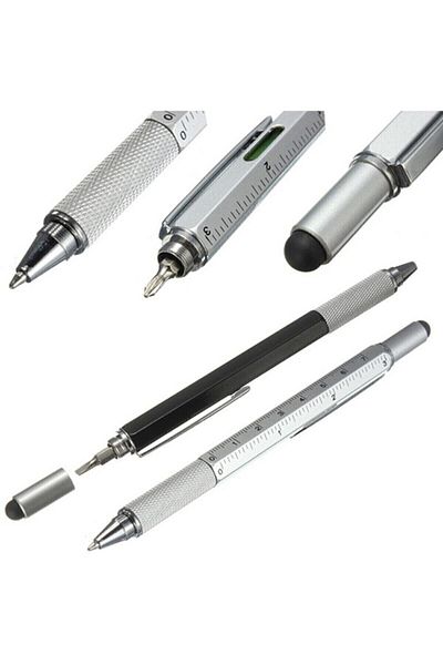 Gülay AVM 7 Function Engineer Pen Screwdriver with Spirit Level and Ruler Set 323