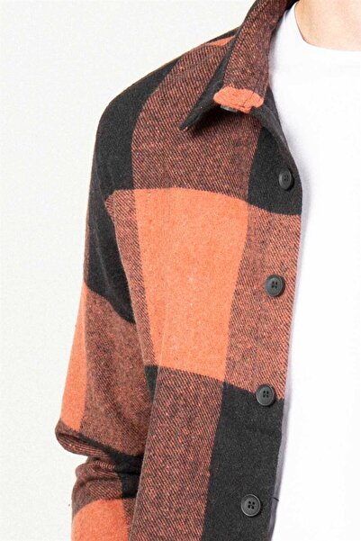 Tudors Ανδρικό μαύρο πουκάμισο με μονό μανίκι με μονό μανίκι, χειμερινό ξυλοκόπο