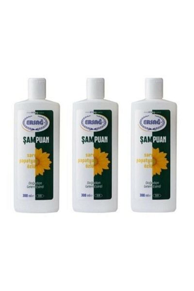 Ersağ 3x Shampoo Set with Yellow Chamomile Extract