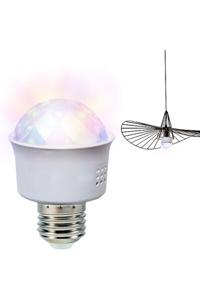 gaman Yeni Model Mini Parti Hareketli Disko Topu Ampul Gece Lambası 3 Watt E27 Duylu Renkli Disco Ampul