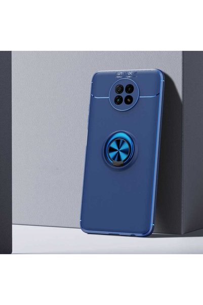 Israh حافظة متوافقة مع هاتف Xiaomi Redmi Note 9t غطاء سيليكون مع حامل حلقي قا...