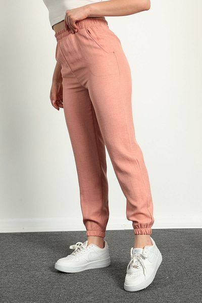 ModaPlaza Women's Linen Trousers - Elastic Legs