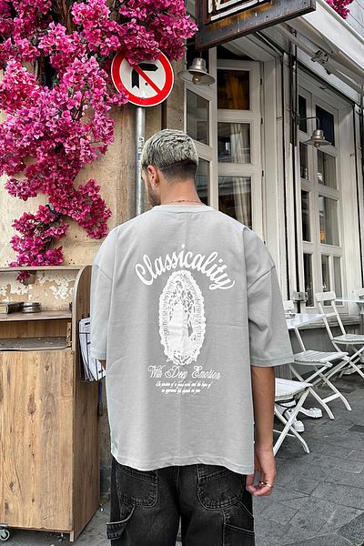 HAFKAGİYİM ΓΚΡΙ Classicality OUTPLENTY PREMIUM Μπλουζάκι Oversize