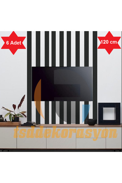 tsddekorasyon Renkli Ahşap Şerit Duvar Panelleri / Duvar Çıtası 120 cm