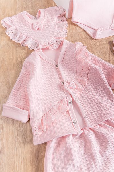 Babymod Scalloped Self Patterned 8-Piece Baby Girl Hospital Outlet Baby Set