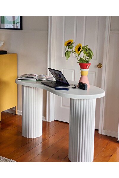 BÜYÜK İNCİ Modern Ahşap Konsol Çalışma Masası Yemek Masası