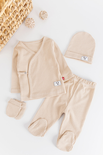 Babymod Fırfırlı 4 Parça Kız Bebek Hastane Çıkışı Bebek Takımı