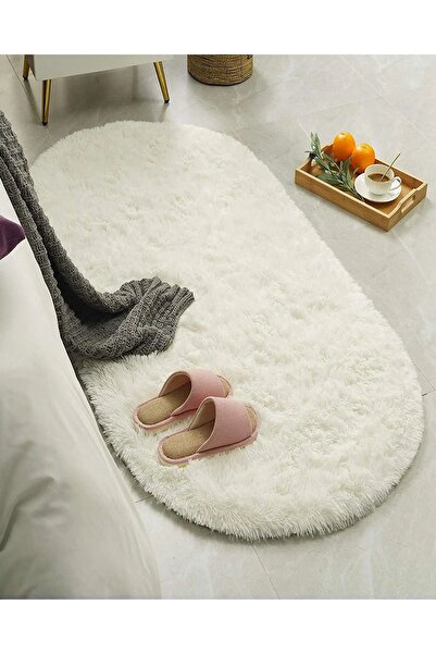 ALgorand Home Post Peluş Oval Halı Fil Dişi Tüylü Yumuşak, Yıkanabilir, Kayma...