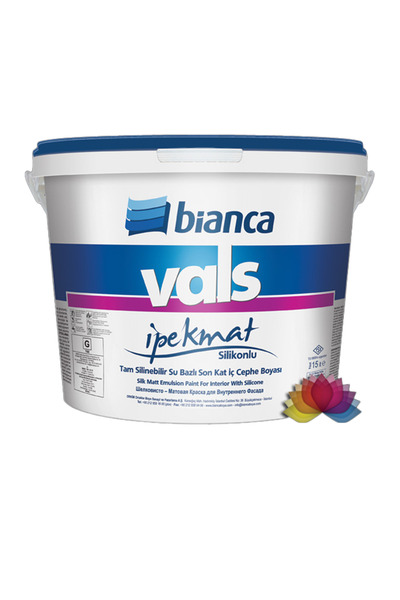 Bianca Vals İpekmat Silikonlu Silinebilir Duvar Boyası - Parfümlü 2.5 Lt