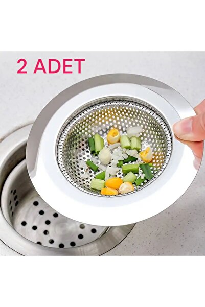 Alışverişhanem 2 Li 7 Cm  Metal Paslanmaz Lavabo Evye Süzgeci