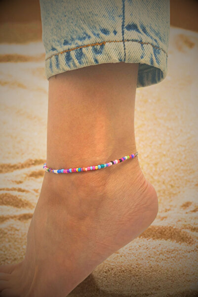 PlnDesign Fashionable and Elegant Sand Beads Single Anklet - Summer Fashion, Beach Jewelry, Casual Elegance