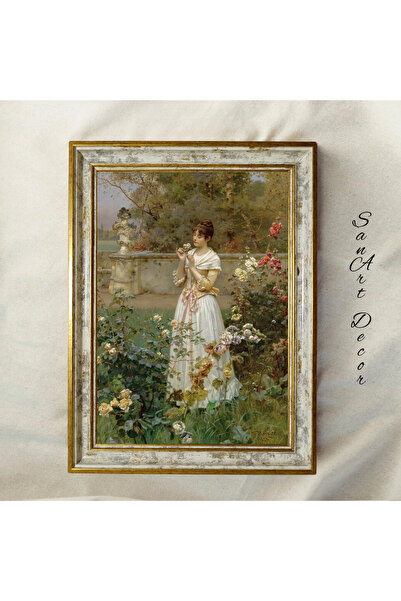 Sanart Çerçeveli Vintage Tablo, Yağlı Boya Tablosu, Çerçeveli Tablo, Sanatsal...