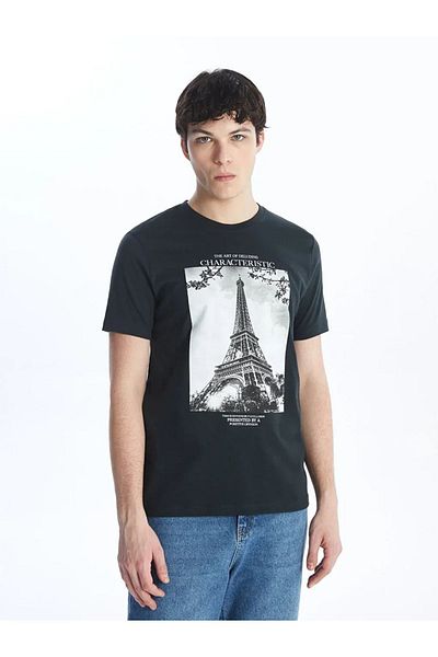 LC Waikiki XSIDE Crew Neck Short Sleeve Printed Combed Cotton Men's T-Shirt