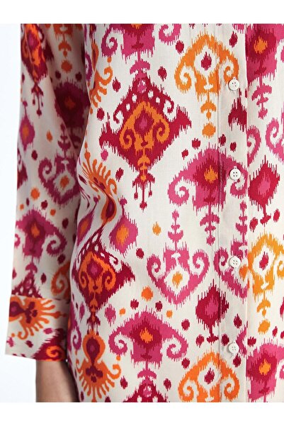 LC Waikiki Жіноча туніка з довгим рукавом з візерунком Сорочка в стилі оверсайз