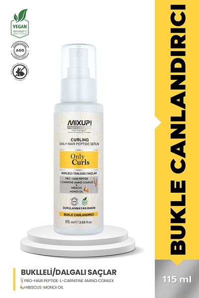 Mixup Pro-Hair Peptide and L-Carnitine Amino Complex Serum - 115 ML for Curly and Wavy Hair