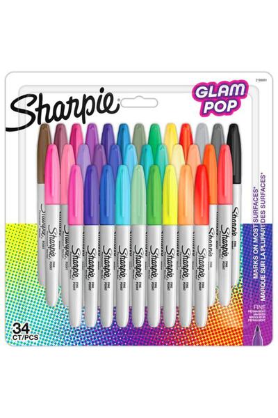 Sharpie FİNE PERMANENT MARKÖR KALEM SETİ GLAM POP 34 RENK