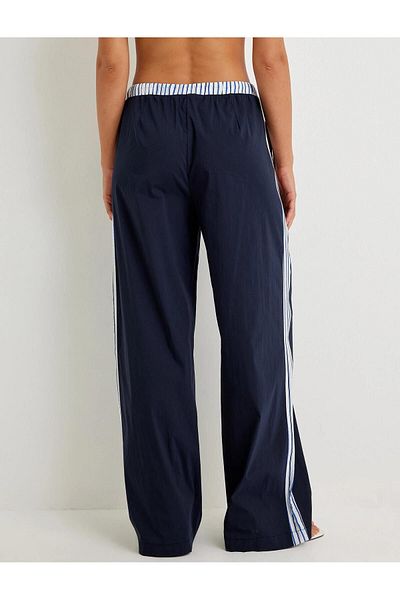 Koton Contrast de culoare - Pantaloni largi cu buzunare în talie