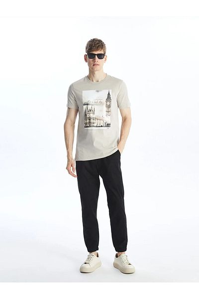 LC Waikiki XSIDE Crew Neck Short Sleeve Printed Combed Cotton Men's T-Shirt