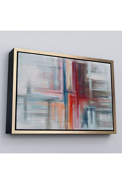 Harita Sepeti Αφηρημένη ελαιογραφία με πλαίσιο Brush Strokes Εμφάνιση Διακοσμητικός πίνακας τοίχου σε καμβά-3757