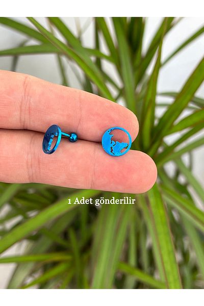 Karınca Piercing World Colorful Tragus Helix Flat Ear Piercing