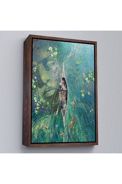 Harita Sepeti Pictură murală în rama „Plimbare cu canoe sub crinii”-6163