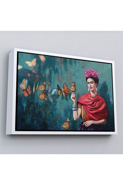 Harita Sepeti Tablou pe pânză celebru pictor și fluturi înrămat-5169