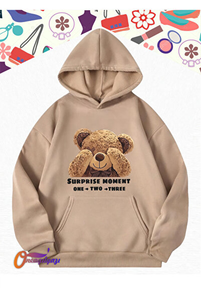 oneagılyazı Ženska majica sa kapuljačom i printom iznenađenja