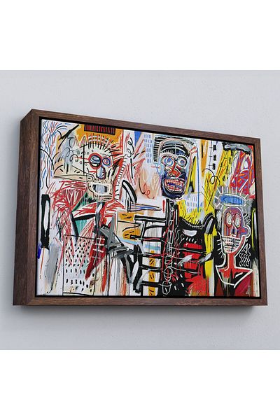 Harita Sepeti Pictură pe pânză fără titlu de Jean Michel Basquiat cu cadru-5056