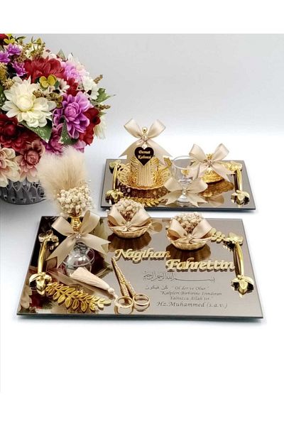 AŞİR Engagement Tray and Groom's Coffee Set