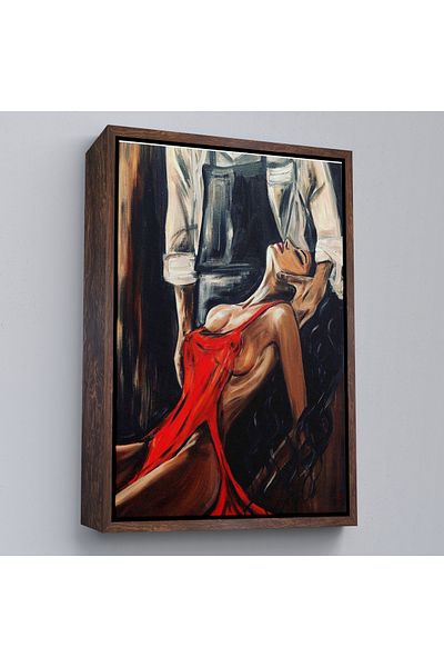 Harita Sepeti Femeie Sexi în ținută roșie într-un cadru Pictură decorativă de perete-6106
