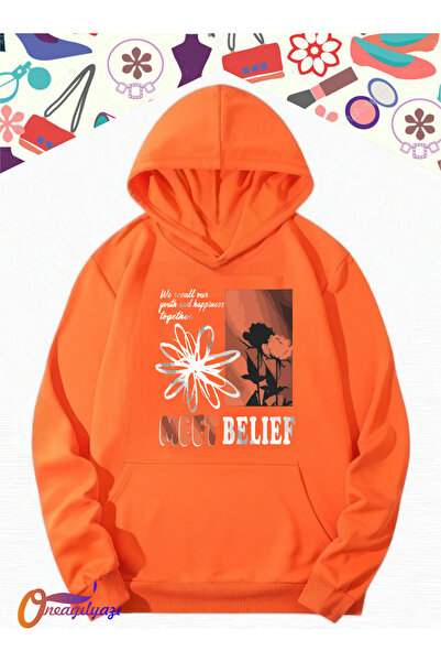 oneagılyazı Femei - Hanorac cu imprimeu MEET BELIEF