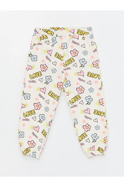 LC Waikiki LCW Baby - Printed Elastic Waist Sweatpants for Baby Girl