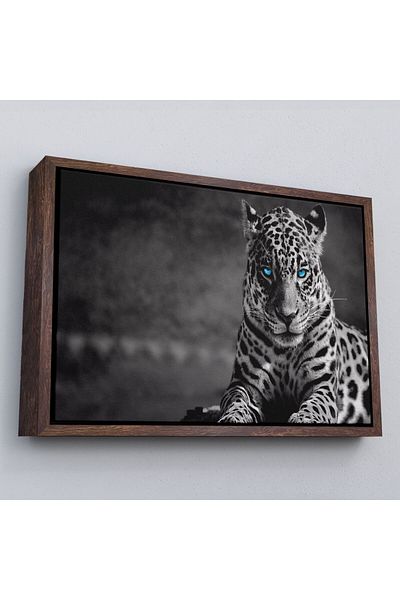Harita Sepeti Tablou decorativ pe pânză cu ochi albaștri și leopard-1162