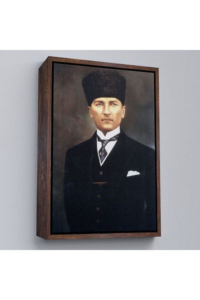 Harita Sepeti Pictură portret Ataturk înrămată Mustafa Kemal Atatürk Pictură decorativă pe pânză dreptunghiulară-65