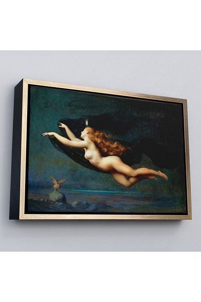 Harita Sepeti Επιτοίχια ζωγραφική σε καμβά La Nuit By Auguste Raynaud με κορνίζα, Classic Art-5406