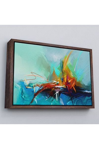Harita Sepeti Pictură în ulei abstractă de artă contemporană înrămată Vedere pictură decorativă-3614