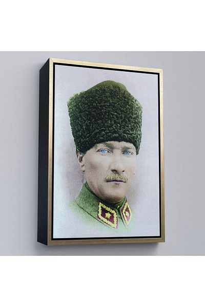 Harita Sepeti Pictură portret Ataturk înrămată Mustafa Kemal Atatürk Pictură decorativă pe pânză dreptunghiulară-56