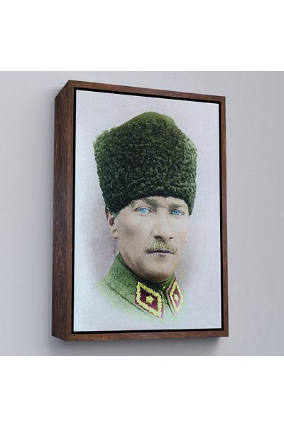 Harita Sepeti Pictură portret Ataturk înrămată Mustafa Kemal Atatürk Pictură decorativă pe pânză dreptunghiulară-56