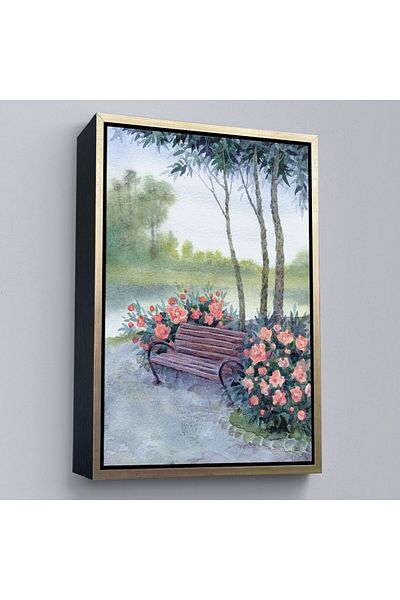 Harita Sepeti Рамкиран печат на платно с розови цветя - 5974