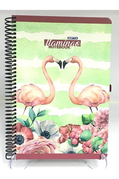 Gıpta 17x24 Flamingo Ring Notebook - Hard Cover, 100s