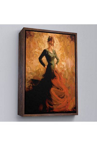 Harita Sepeti Pictură decorativă de perete pentru femeie dansatoare de flamenco în cadru-6425
