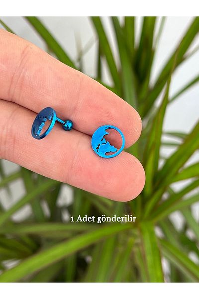 Karınca Piercing World Colorful Tragus Helix Flat Ear Piercing