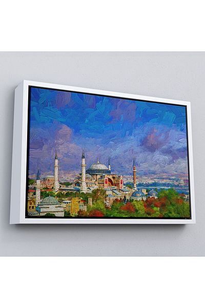 Harita Sepeti Peisajul Moscheei Hagia Sofia într-un cadru Pictură în ulei Pictură murală pe pânză-3690