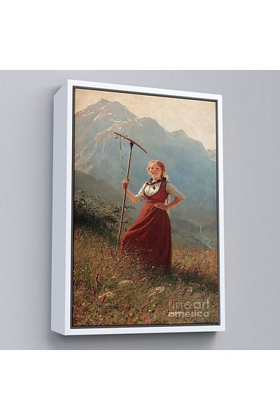 Harita Sepeti Pictură decorativă de perete pentru fată de țară germană înrămată-6146