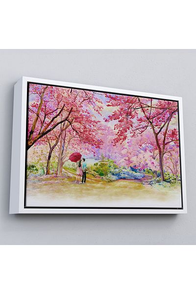Harita Sepeti Pictură pe pânză Valentine Under the Sakura Tree cu cadru-5082