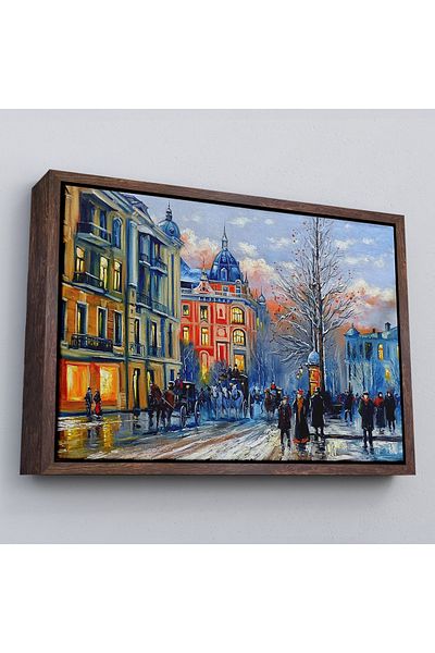 Harita Sepeti În cadru Kiev Ucraina Pictură în ulei Vedere Decorativă Canvas Tablo-3513