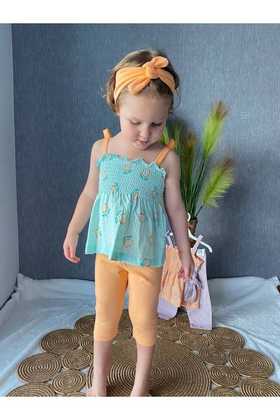 Tuffy Kids Lycra Tulip Patterned Tights Set
