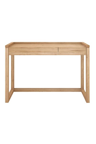 Wildwood atolye Vintage çam masif ahşap tek çekmeceli çalışma masası