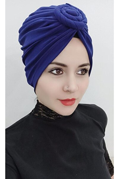 BAV Butik Ayvitrin المرأة عقدة تويست بونيه الأزرق